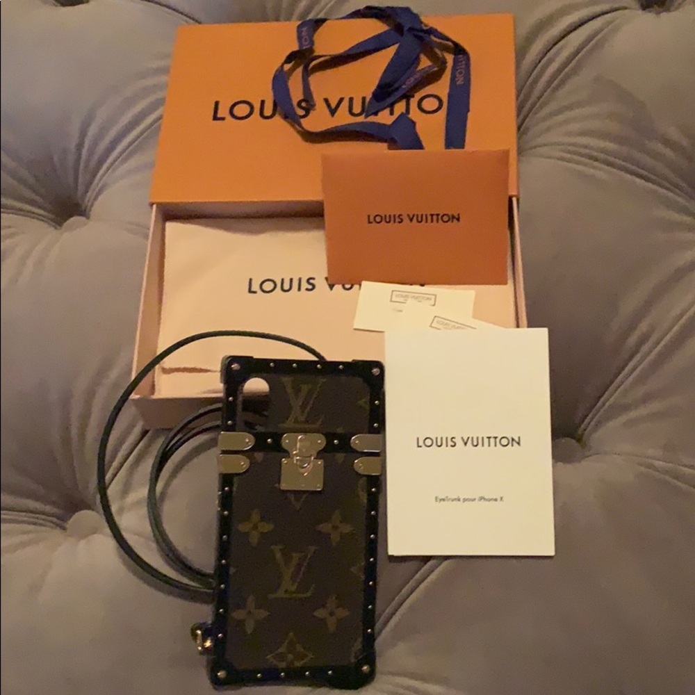 Louis Vuitton iPhone X trunk case with strap
